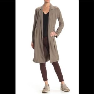CODEXMODE Woven Tie Waist Duster Jacket